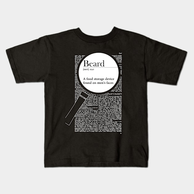 Beard funny definition Kids T-Shirt by DimDom